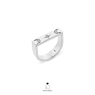 Haus of Jewelry - SELENE RING แหวนเงินแท้ ประดับเพชรคิวบิกเซอร์โคเนีย (Cubic Zirconia)