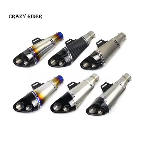 Universal 51mm Motorcycle Exhaust Pipe For Yamaha R15 R25 R3 R6 Kawasaki Ninja250 400 650 Yoshimura