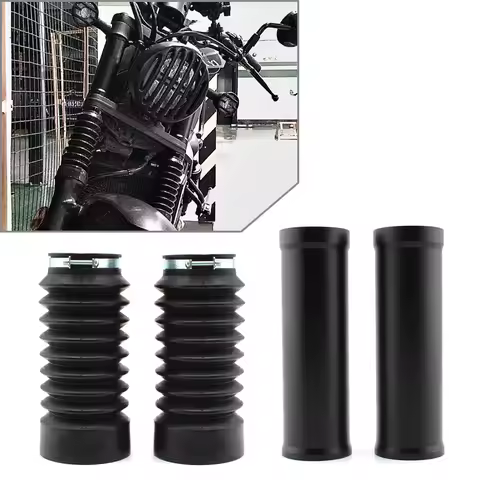 1 Pair Motorbike Front Fork Boot Tube Slider Shock Absorbers Cover Gaiters For Honda Rebel CMX300 CM