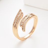 Hyl Jewelry 37J COD cincin titanium wanita tunangan anti karat emas asli tidak luntur korea silver murah polos couple muda korea anti karat