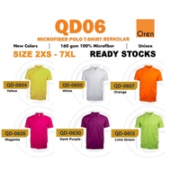 TSHIRT Microfiber Quckdry Plain Berkolar QD0600 WHITE/YELLOW/ORANGE/QD0626 MAGENTA/DARK PURPLE/LIME 