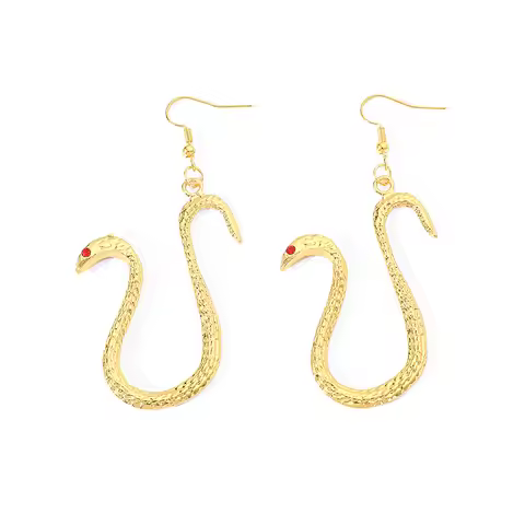 Cartoon Snake Pendant Earrings Anime Boa Hancock Cosplay Prop Dangle Eardrop Jewelry Cute Party Gift