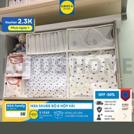 IKEA Set of 6 IKEA Skubb wardrobe organizer fabric boxes - white