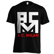 MERAH HITAM PUTIH Acm-white-red-printed T-SHIRT - BLACK SIZES S-XXL