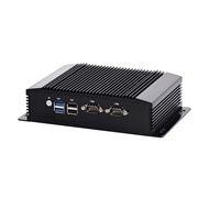 HUNSN Fanless Industrial Computer, IPC, Mini PC, Windows 11 / Linux Ubuntu, Intel N100, IM12, 4 x US
