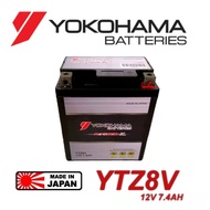 ♪YTZ8V YTZ8 BATTERY GEL YOKOHAMA YAMAHA R25 XMAX250 HONDA REBEL500 KAWASAKI ZZR K250 KLX150 BENELLI RSF150 DEMAK DZM200⊿