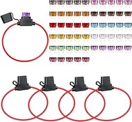 TMH 5 Pcs of Fuse Holder 14 Gauge Wiring Harness ATC/ATO Blade Automotive Fuse Holder, Inline Fuse K