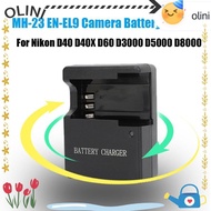 OLINI Camera Battery Charger Durable Rechargeable Portable EN-EL9 Power Adapter for Nikon D40 D40X D