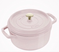 Staub 22cm圓形鑄鐵鍋 粉色