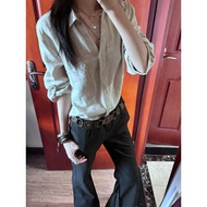 Korean Style Old Money Style Long-Sleeved Shirt Women Early Autumn 2025 Design Niche Sunscreen Shirt