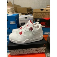 Air Jordan 4 Retro Metallic Red White/University Red-Metallic Silver AJ4 Basketball shoes CT8527-112