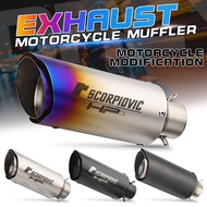 51mm/60mm Motorcycle Exhaust Pipe Carbon Fiber Exhaust with DB Killer Tubo Escape Escapamento De Mot