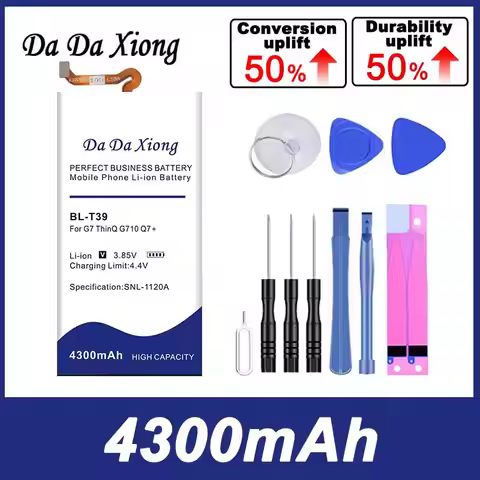 DaDaXiong New 4300mAh BL-T39 Bateria for LG G7 G7+ G7ThinQ LM G710 Q7+ LMQ610 Free Double-Sided Tape