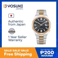 CITIZEN Automatic NJ0154-80H TSUYOSA Collection Sporty Simple Date Black Silver Gold Stainless  Wris