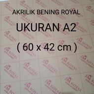 AKRILIK LEMBARAN TEBAL 2 MM BENING UKURAN A2