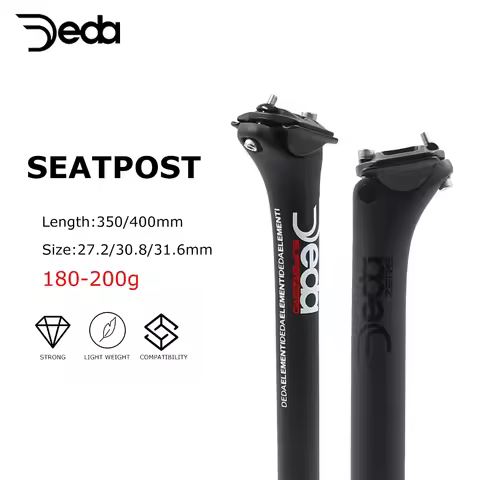 DEDA Ultralight Bicycle Seatpost Carbon 27.2/30.8/31.6mm,MTB/Road Bike Seating Tube,Length 350/400mm
