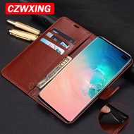 Flip Case Samsung Galaxy S10 Plus wallet Leather Back Cover Phone Case Samsung S 10Plus S 10+ S10Plus Casing