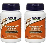Now Probiotic-10 25 Billion, 50 Count (Pack of 2)