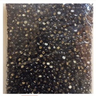Black Alphabet Flat Mote with Gold list - Flat Letter 1 pound
