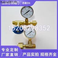 Nitrogen Argon Carbon Dioxide Helium Oxygen Cylinder Pressure Gauge Pressure Gauge Tee Pressure Gaug