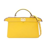 [มือสอง] กระเป๋าถือ Fendi รุ่น Peekaboo ISeeU EastWest 2WAY 8BN323 หนังสีเหลือง สำหรับผู้หญิง