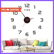 Home Decor Fashion 3D DIY Large Wall Clock /DIY Acrylic Wall Mirror Clock/Stiker Dinding Cermin Jam 