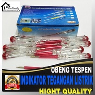 (Terbaik) Obeng Tespen Listrik Panjang 13 Cm