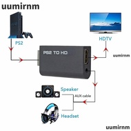 UUMIR Converter, 480i/480p/576i Game to HDMI Adapter, Portable PS2 to HDMI HD Cable 3.5mm Audio Outp