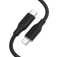 Cáp sạc nhanh Anker  USB-C to C 100W PowerLine III Flow - A8552 A8553 Siêu mềm mại  dài 0.9 1.8 Mét 