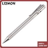 LIZMON Alloy Pen, Black Ink Stainless Steel Bolt Action Pen, Retractable Silver Signature Pen