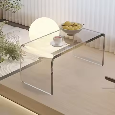 transparent small coffee table, balcony, coffee table, small table on the bed, tatami low table, hom