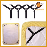 IKQPH 4pcs Bed Sheet Mattress Adjustable Gripper Elastic Clip Holder Strap Fasteners Bedsheet Clip H