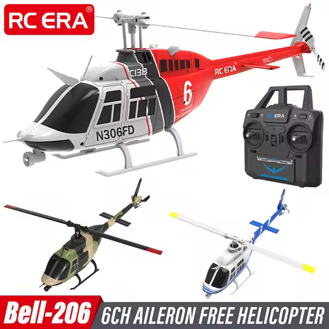 RC ERA RC Helicopter 1:33 Bell-206 Aircraft C138 6CH 12min Flight Time 6-axis Gyro Optical Flow Posi