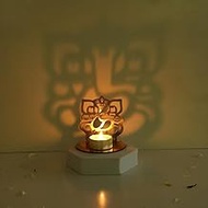 9Dzine Diwali Shadow Diya, MDF Shadow Diya, Amethyst Ganesha Tealight Candle Holder,Amethyst Aromath