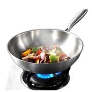 [cookbuddy] 316 Stainless Steel Chinese Wok, 30cm, 1pc / Korean Wok Pan / 316 Stainless Steel by bin
