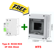 TONGOU RCCB Type B เบรคเกอร์ตัดไฟรั่ว เบรคเกอร์กันดูดกันรั่วรถEV เบรคเกอร์ Type B 2P 4P AC/DC MCB RC