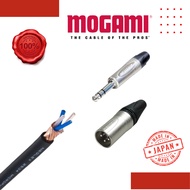 MOGAMI 2534 FLEXIBLE STARQUAD 24AWG OFC MIC CABLE 6MM WITH NEUTRIK XLR MALE TO NEUTRIK 6.3MM STEREO 