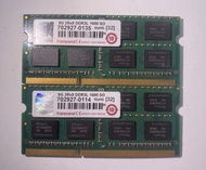 一對價Transcend 8GB DDR3L 1600 SODIMM notebook RAM