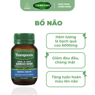 Viên uống bổ não tăng cường trí nhớ Thompson Ginkgo One-a- day 6000