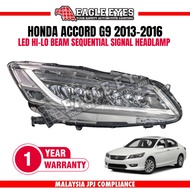 HONDA ACCORD G9 2013-2016 LED HI-LO BEAM SEQUENTIAL SIGNAL HEADLAMP LAMPU DEPAN HEADLIGHT