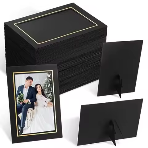 100 Pcs Graduation Paper Picture Frames with Easel 4 x 6 Inch Cardboard Photo Frame Standing Art Pho