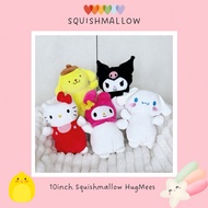 [SG Fast Delivery] 2FOR$27.9 Squishmallow HugMees 10inch - Cinnamoroll, Pompompurin, Kuromi, Melody,