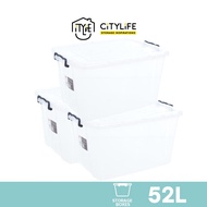 Citylife 33L to 52L Multipurpose Stackable Storage Container Box W/O Wheels