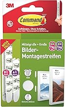 Command 17209WHI-12-DE-VP Adhesive Strips, Value Pack 4x2 8x2 (24 Strips), White Picture Hanging No 