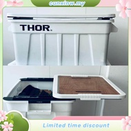 Original TRUST THOR Totes Box with Lid 53L Camping Storage Box Stackable Camping Storage Box Blackca