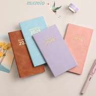 MXMIO English Agenda 2024 Notebook, Memo Diary Planner Agenda Organizer 12 Months Planner Notepad, Pocket Schedule Planner Diary Notepad To Do List 365 Days Notepad Office Supply