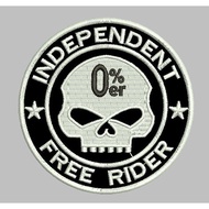 HP-R14 INDEPENDENT LOGO PATCH FREE RIDER SKULL 0% EMBROIDEREDER ACCESSORIES BET/ EMBLEM