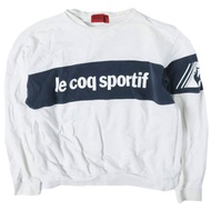 BEAMS T x le coq sportif 聯名款 - 日本製造 - LINE Logo 衛衣 QL562043BM S 白色/海軍藍 - 衛衣，抓絨內襯，上衣 [二手] [BEAMS T × 