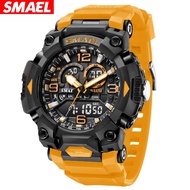 SMAEL Fashion Sport Watch for Mens New Dual Time Display Waterproof Watch Electronic Military Wristw