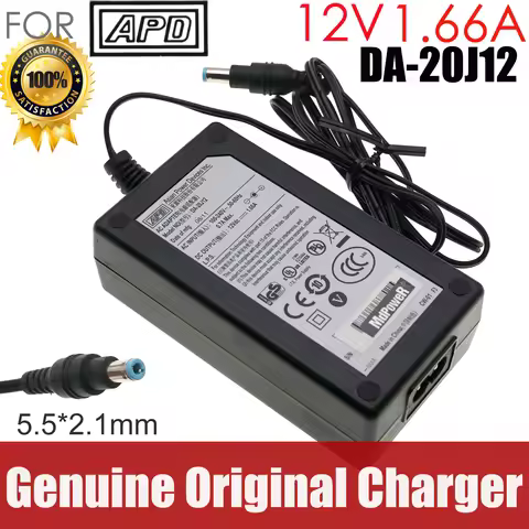 Switching AC Adapter Asian Power Devices APD 12V 1.66A 5.5x2.1mm DA-20J12 DA-20I12 FOR HUAWEI AP WLA